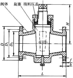 X43W/T-10型二通旋塞阀